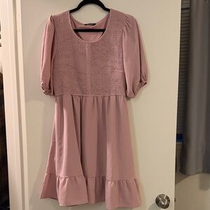 Pink Smocked Dress